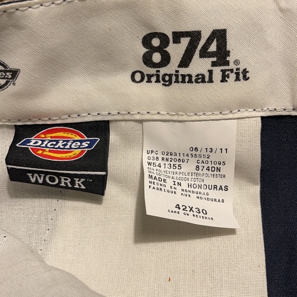 DICKIES Original 874 Work Pants Dk Navy NWT 42x30 🌟 NEW! - Picture 11 of 17
